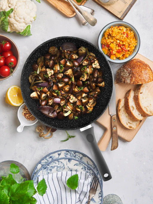 Сковорода Алтай Индукция Природные минералы, несъемная ручка, 26 см - Нева металл посуда фото 4