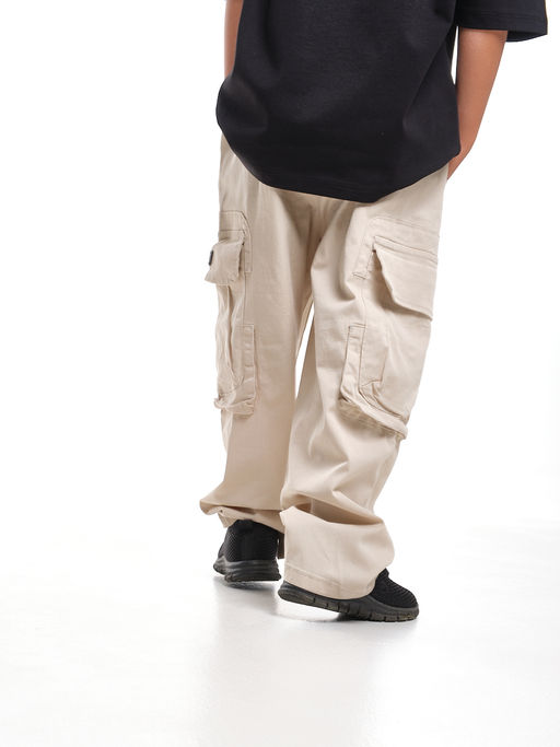 Брюки карго для мальчика 33-72073 бежевый - Mini maxi фото 4