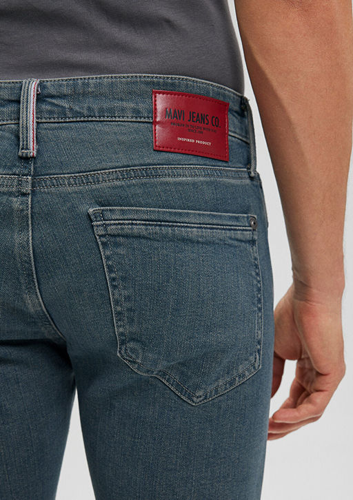 James KRMZBYZ Mavi Premium Vintage Puslu Mavi Jean Pantolon  фото 7