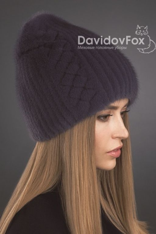 Шапка Бини норка орнамент байкал