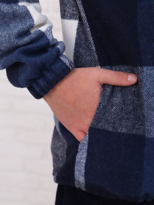 ТД030 Толстовка Дели 2 с капюшоном (синий) - Милаша фото 8