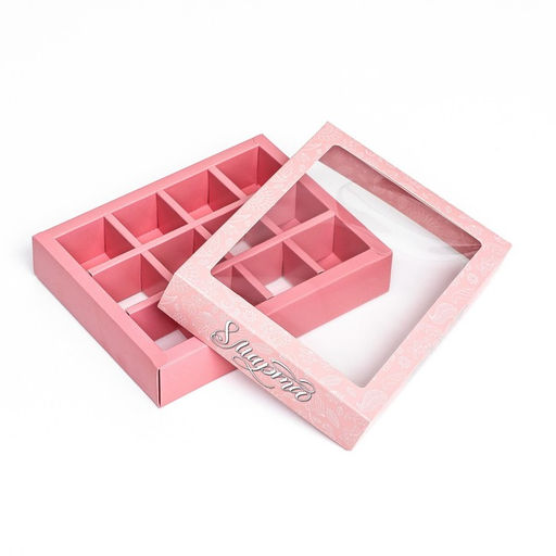 Цена за 2 шт. Коробка для 12 конфет «8 марта» 19×15×3.6 см