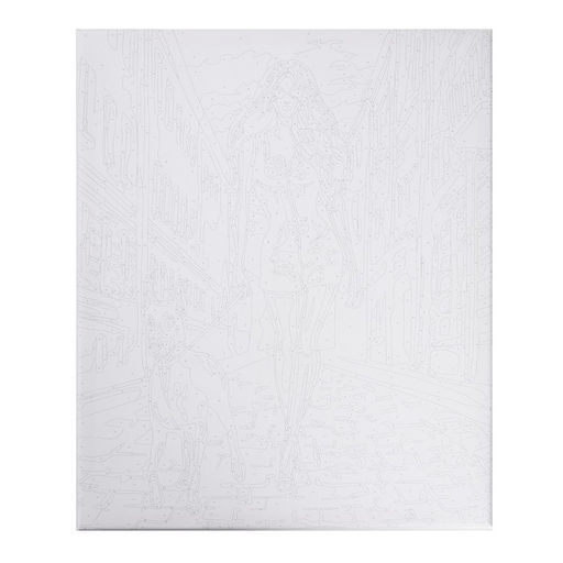 Картина по номерам на холсте с подрамником Девушка в чёрном 40 50 см - Школа талантов фото 6