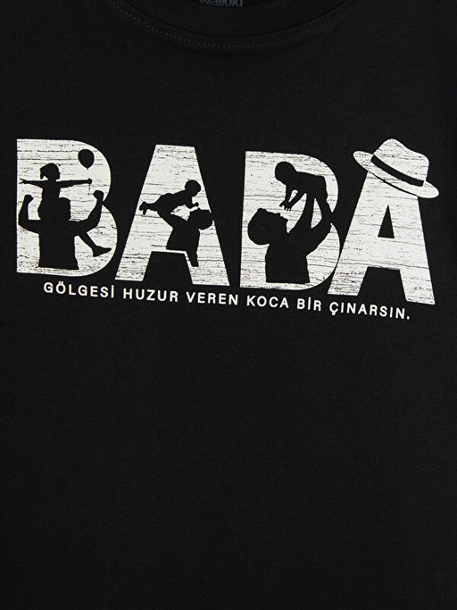Bisiklet Yaka Bask?l? Erkek ?ocuk Ti??rt