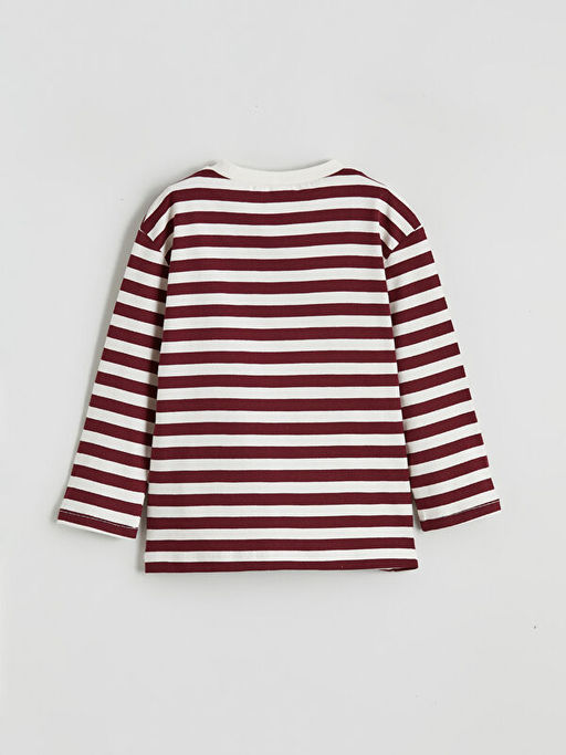 Bisiklet Yaka ?izgili Erkek Bebek Ti??rt