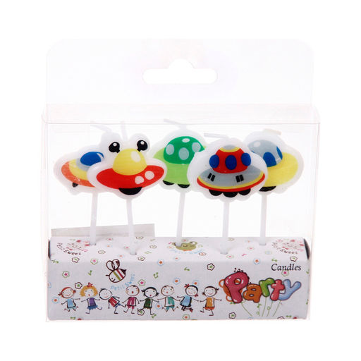 Набор свечей для торта 5 шт., 8 см.в ассортименте арт. ,448-344,112-332,339,338