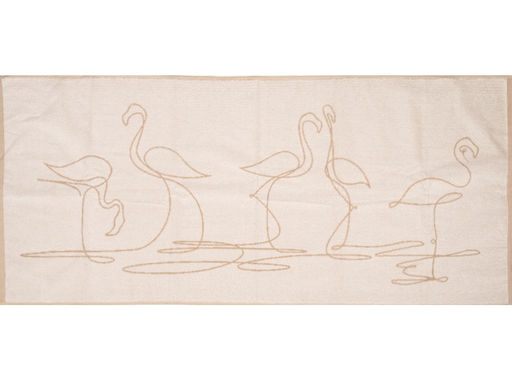 6с102.511ж2 Контур-фламинго (лен3) Полотенце махровое 67х150см