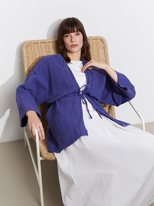 ?al Yaka Oversize M?slin Kad?n Kimono
