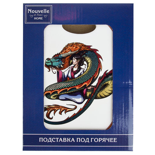Подставка под горячее с пробкой Дракон 15*20*0.5см. (подарочная упаковка) - Nouvelle фото 3