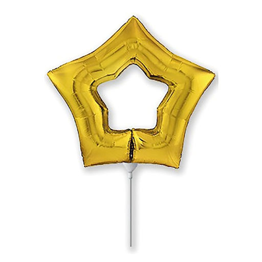 Цена за 5 шт. Шар воздушный фольгированный 9" «Звезда»