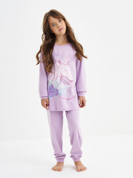 Сиреневая пижама для девочки с единорогом - Kogankids фото 4