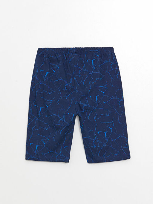 Beli Lastikli Bask?l? Erkek ?ocuk Pijama ?ort - Waikiki фото 4