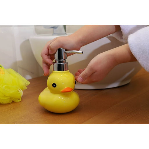 Дозатор для жидкого мыла Доляна «Уточка», 330 мл, жёлтый