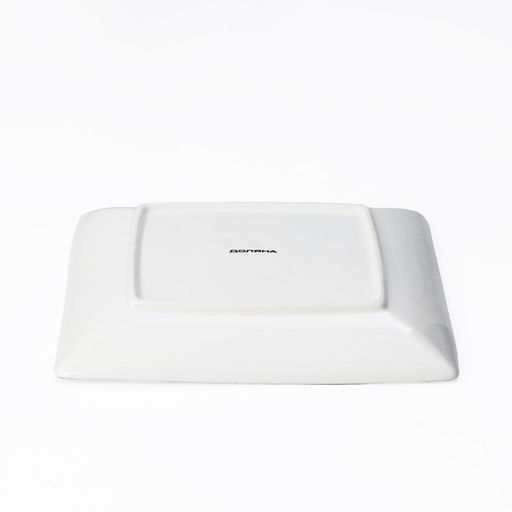 Блюдо фарфоровое сервировочное Доляна Праздничный переполох. Гном Бим, d=20,5 см, цвет белый  фото 3