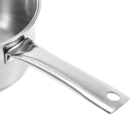 Ковш из нержавеющей стали Rondy 2,1л, д16см, h10,5см, стеклянная крышка, двойное капсулированное дно, подарочная коробка, Appetite (Китай) - Домашняя мода фото 3