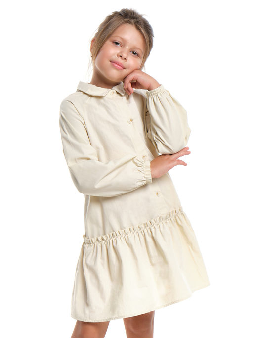 Платье для девочки нарядное детское праздничное UD 7967 св.коричневый - Mini maxi фото 4