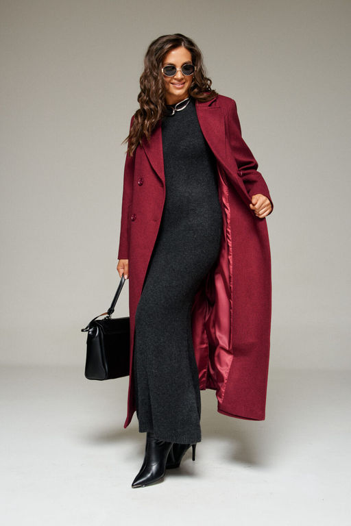 Пальто Beautiful Free 7026 винный