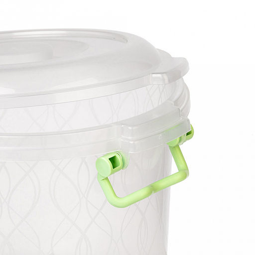Контейнер для продуктов пластмассовый 8л, д27,5см, h24см, ручки-клипса (Россия) - Домашняя мода фото 6