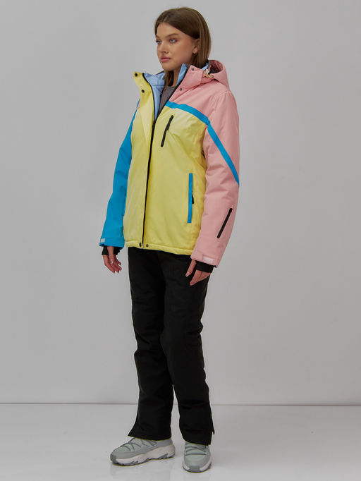 Горнолыжный костюм женский зимний желтого цвета 016J - Chunmai фото 8