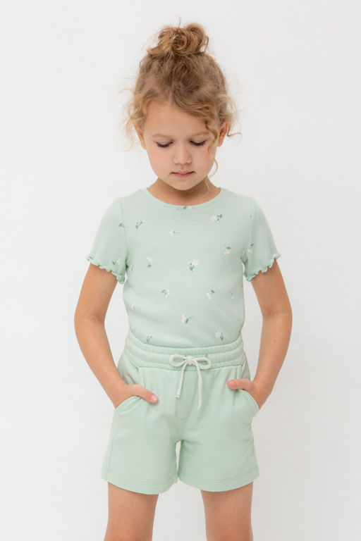 Шорты Crockid КР 400417-1 пастельно-зеленый футер  фото 9