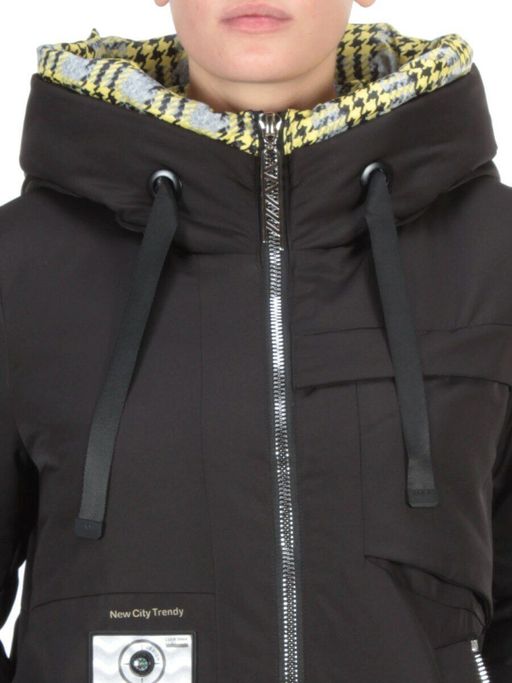 2166 BLACK Пальто зимнее женское MONGEDI (200 гр. холлофайбера) - Fashion фото 10