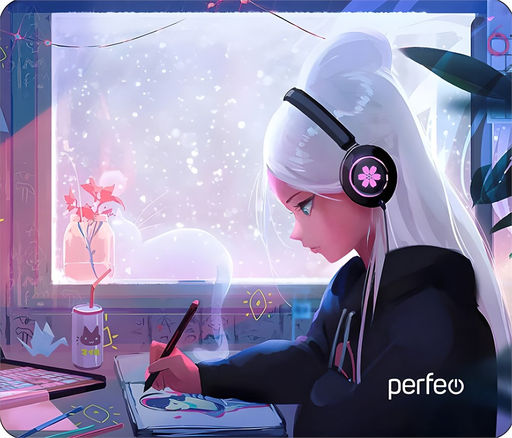 Коврик для мыши Perfeo "Anime 13", ткань + резиновое основание, 240*200*2мм, с рисунком (PF_D0646)