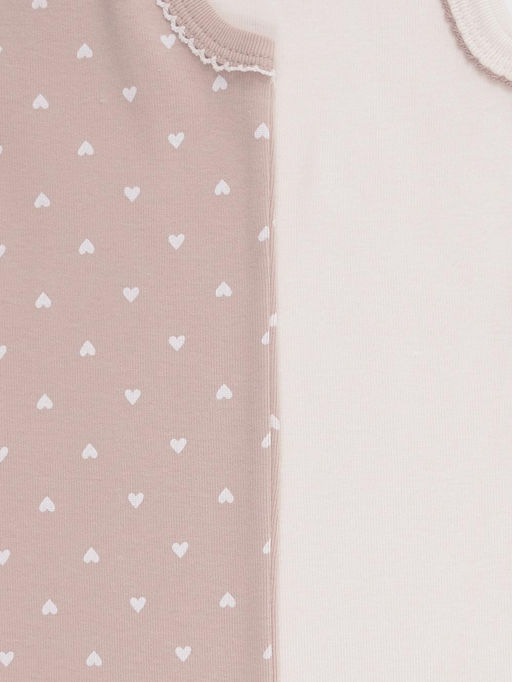 К 1181-2уп/айвори,нюдовый беж,сердечки набор майка для дев