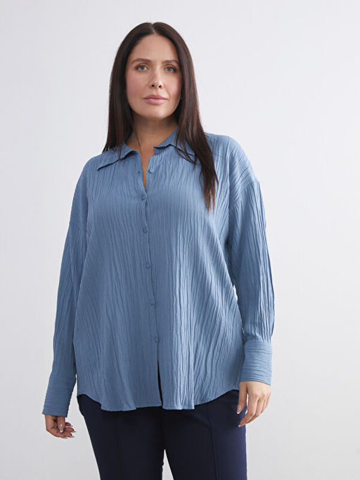 Dokulu Oversize Kad?n G?mlek