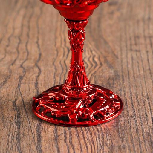 Подсвечник на 1 свечу «Наслаждение», пластик, стекло, красный, 10.5×6×6 см