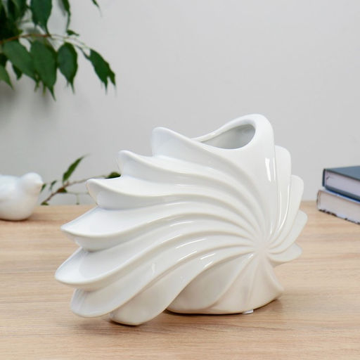 Ваза «Морской бриз» ракушка, 17×25 см, керамика, МИКС