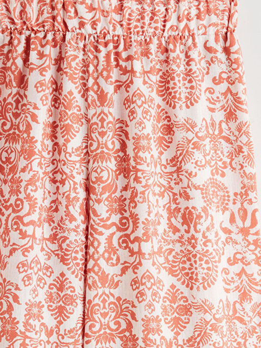 Beli Lastikli Desenli K?z ?ocuk Pantolon