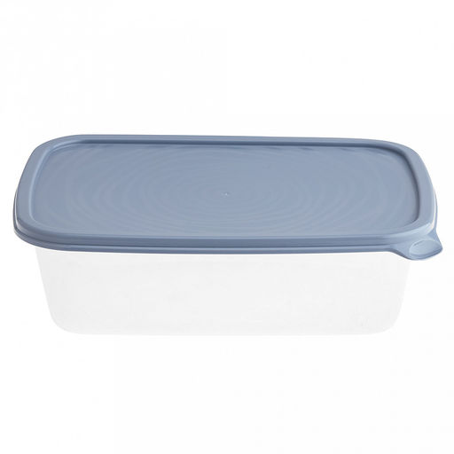Контейнер для продуктов пластмассовый Романо 1,6л, 23х16,4х6,9см, серо-голубой, подходит для СВЧ (Россия) - Домашняя мода фото 2