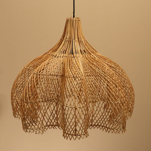 Светильник потолочный из ротанга «Цветок», 1×120 Вт, Е27, 60×60×50 см