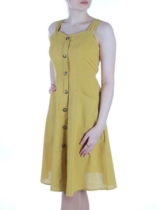 823 YELLOW Платье хлопковое летнее Fashion