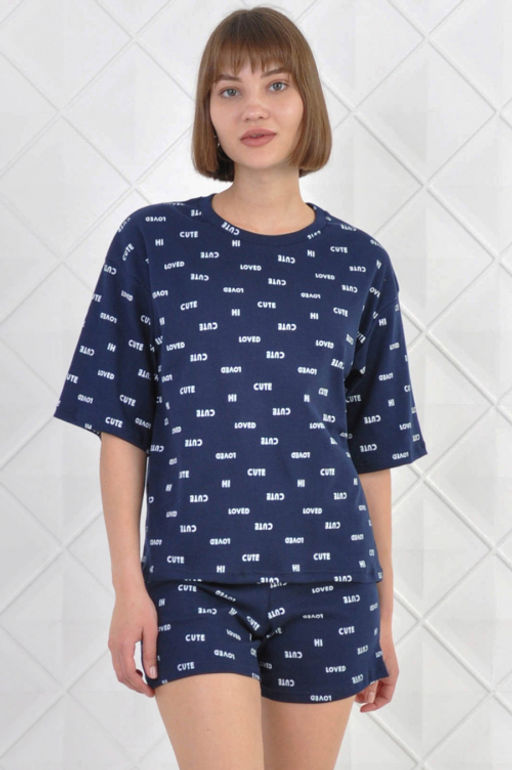 Арт. 9115 Пижама с шортами 42-50 (5 шт) Цвет:верх-помада, низ-помада - Калинка фото 19