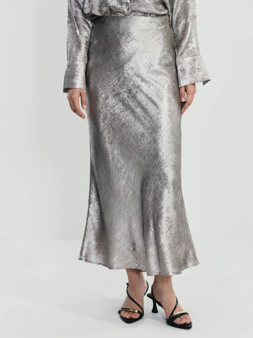 Юбка макси из блестящей ткани / Zarina