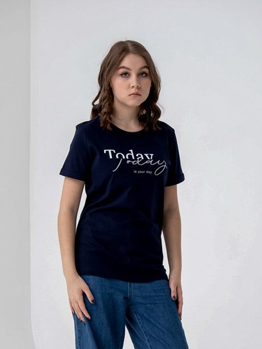 CRB wear/FSSW 60168-41 Футболка женская,темно-синий/Ex.Cherubino