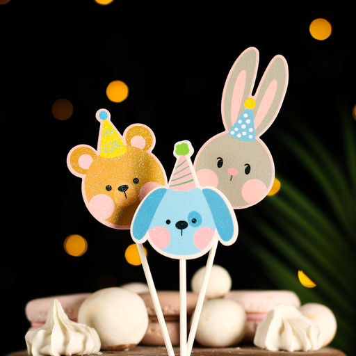 Топпер Happy Birthday.Зверушки, Дарим красиво  фото 2