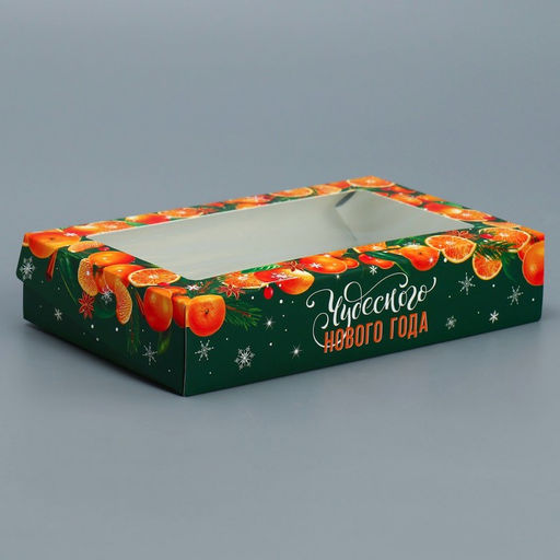 Цена за 5 шт. Коробка складная новогодняя «Чудесного Нового года», 20×12×4 см