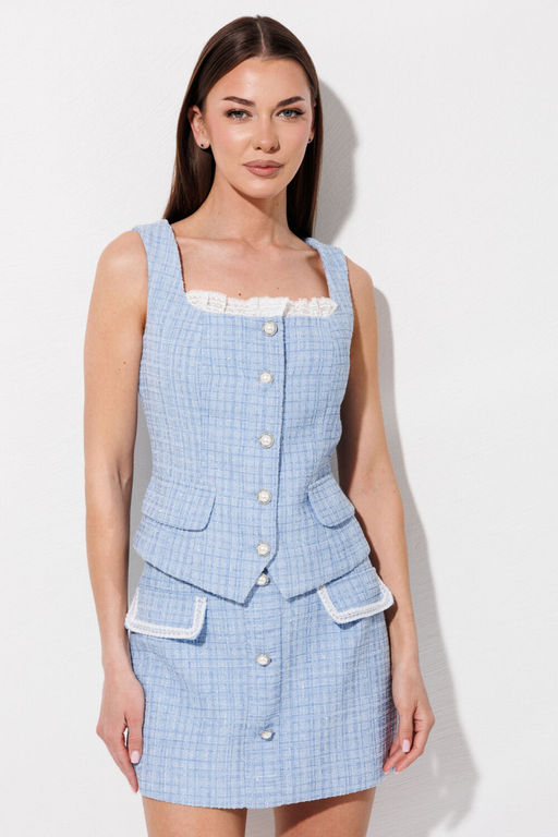 Юбка VN Fashion 1105 голубой