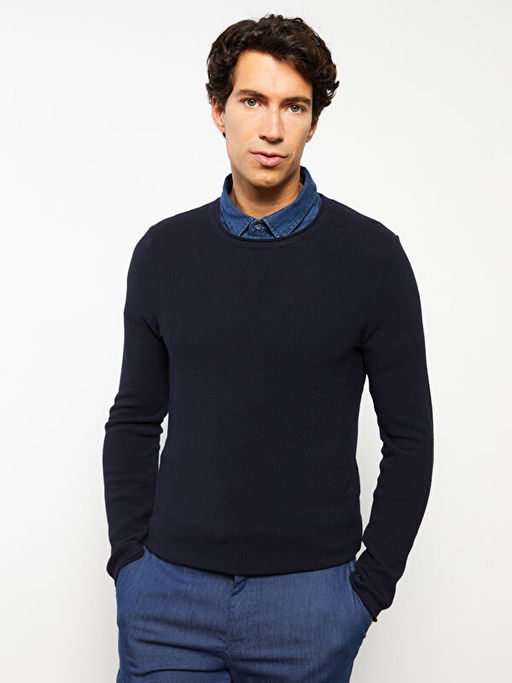 Bisiklet Yaka Erkek Triko Kazak