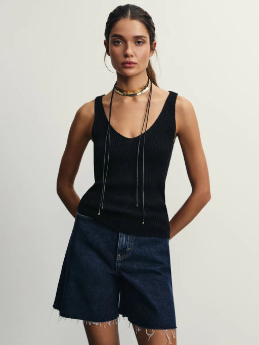 Джинсовые шорты А-силуэта / Zarina фото 10