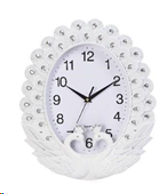 Часы настенные Павлины 31х37 см / WS-7595 /уп 20/белые
