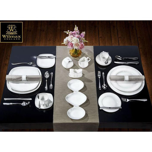 Цена за 2 шт. Чайная пара фарфоровая Wilmax Ilona, 2 предмета: чашка 200 мл, блюдце d=14,5 см, цвет белый