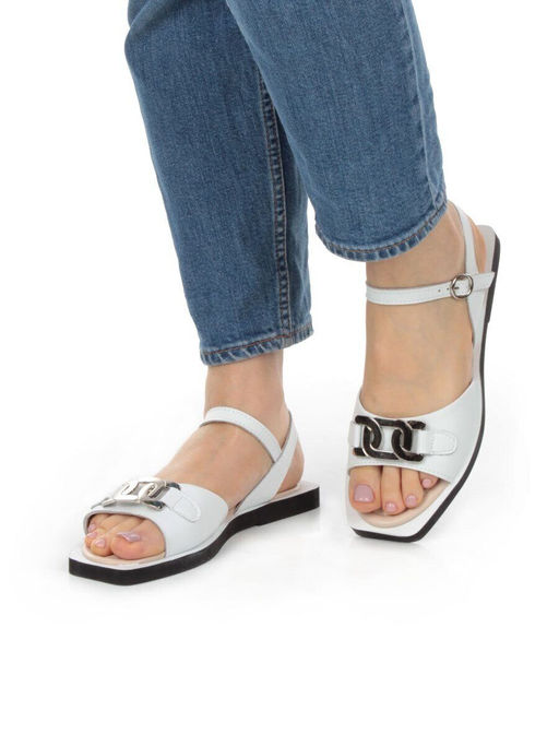 08-PED128-1 WHITE Босоножки женские (натуральная кожа) - No name фото 3