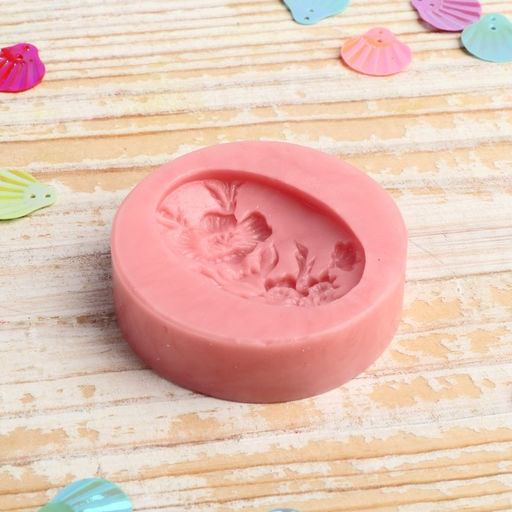 Молд силикон для полимерной глины №016 "Букетик" 4х3 см  МИКС