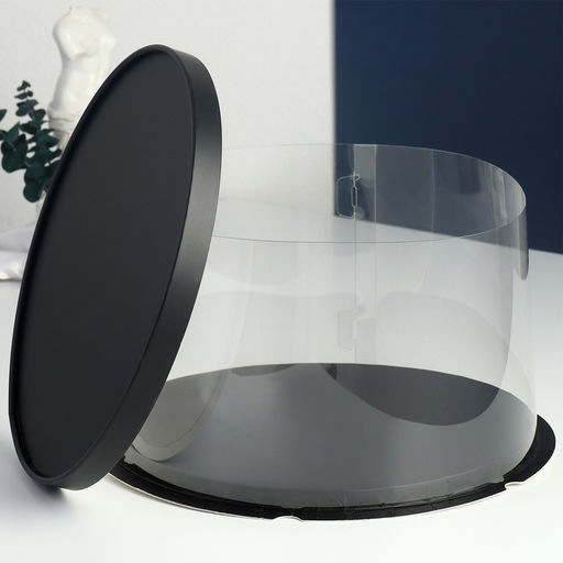 Коробка под торт Черная, 30 30 18 см - Дарите счастье фото 2