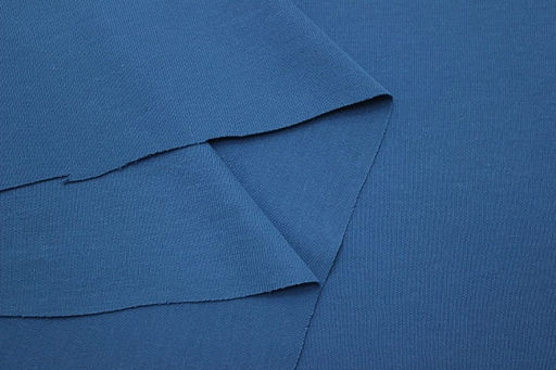 Трикотаж Интерлок цв.Лазурно-синий, ш.1.65м, Пенье, хл-100%, 200гр/м.кв - Купава фото 6