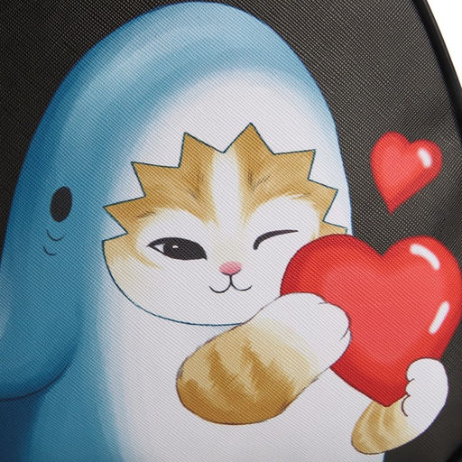 Рюкзак детский Кот в костюме акулы, 23*20,5 см, отдел на молнии, цвет черный - NAZAMOK KIDS фото 3