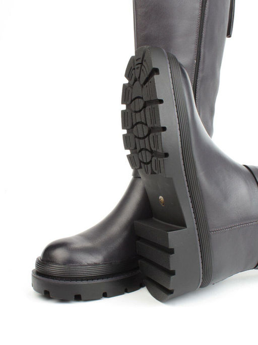 02-FI714-2M BLACK Сапоги зимние женские (натуральная кожа, байка, натуральный мех) - Фабричный китай фото 13